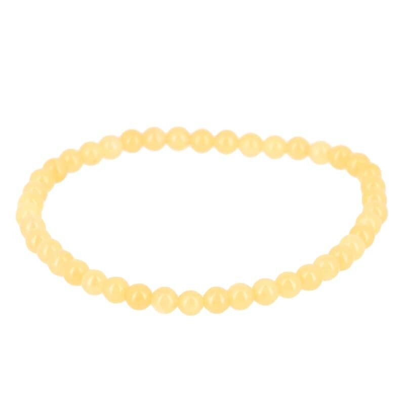 Bracciale in calcite gialla perline da 4 mm