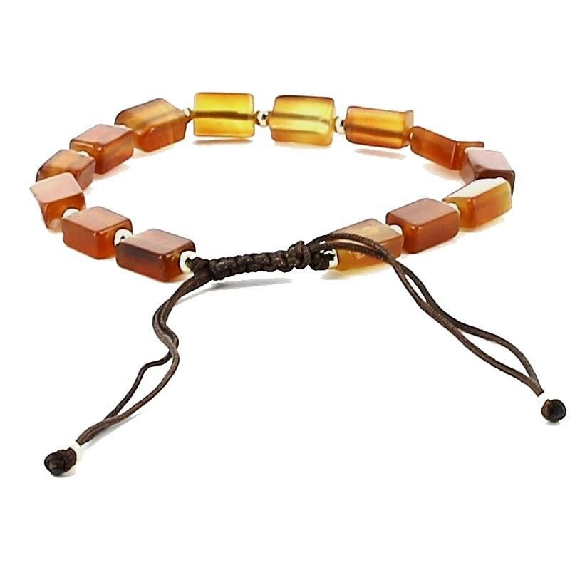 Piastre per bracciale Shamballa in corniola 9 x 6 mm