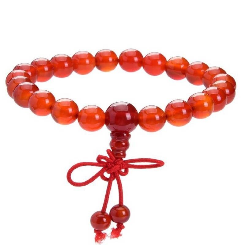 Perline Mala in corniola scura da 8 mm