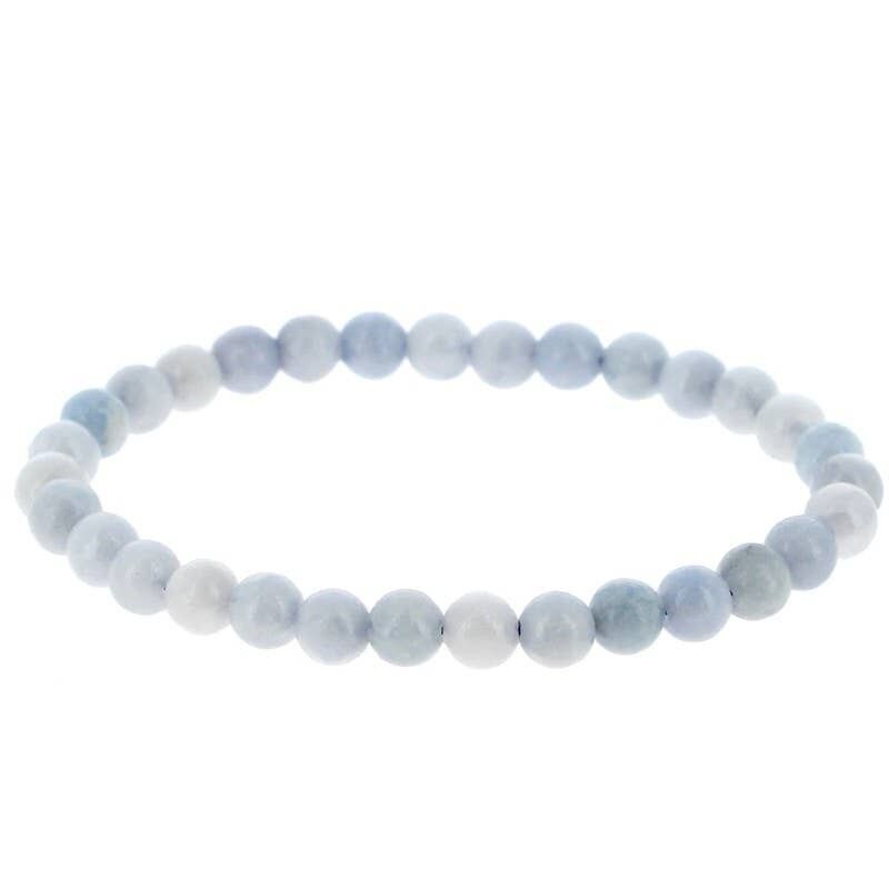 Bracciale Celestino (Celestite) Perline EXTRA da 6 mm