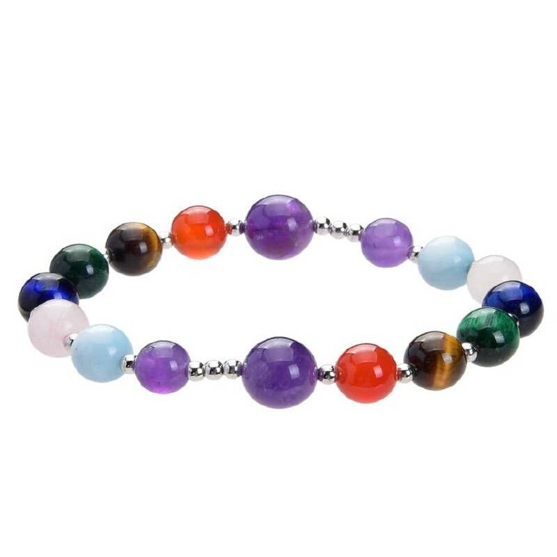 Bracciale 7 chakra Perle da 6, 8 e 10 mm