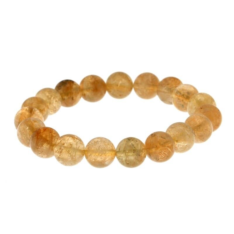 Bracciale EXTRA in citrino naturale, perline da 10 mm