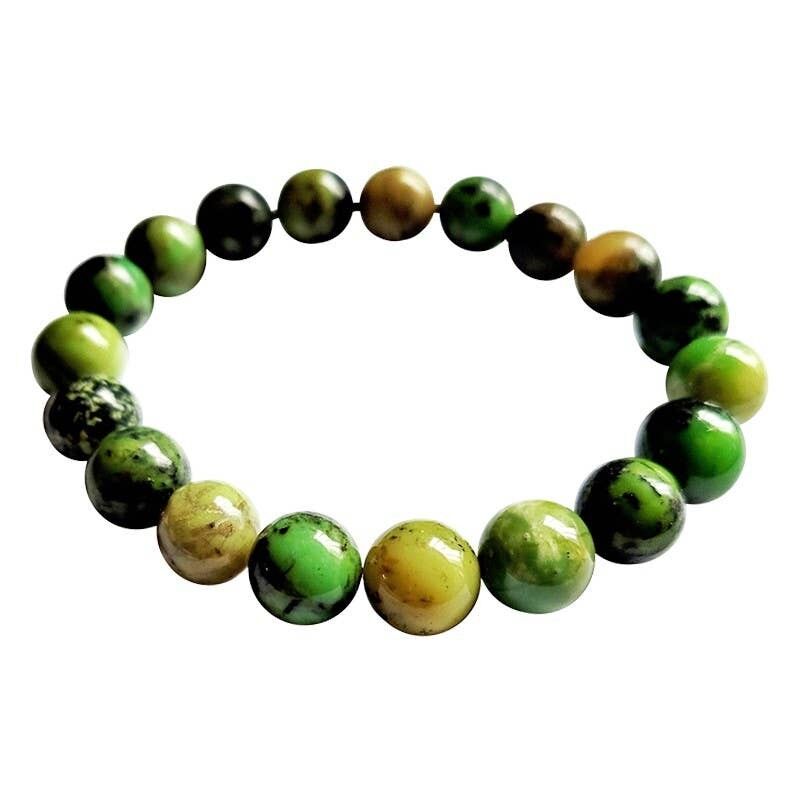 Braccialetto di perle di crisoprasio 10 mm