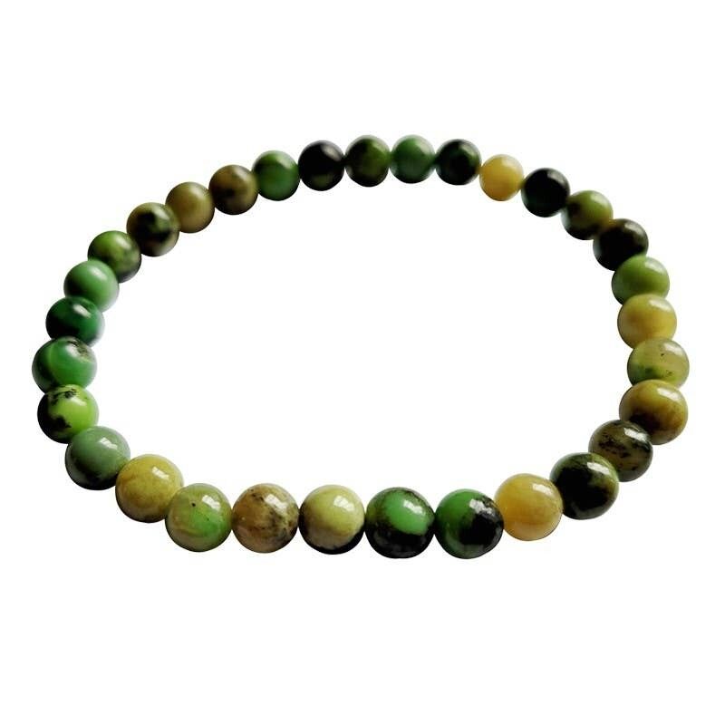 Braccialetto di perle di crisoprasio 6 mm