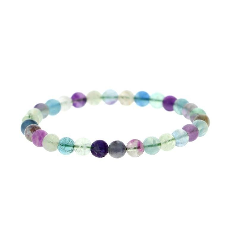 Bracciale multiperla in fluorite da 6 mm