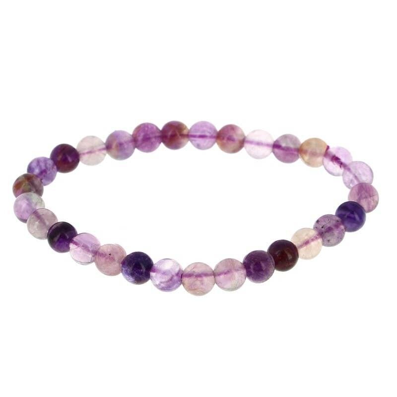 Perle di fluorite viola da 6 mm