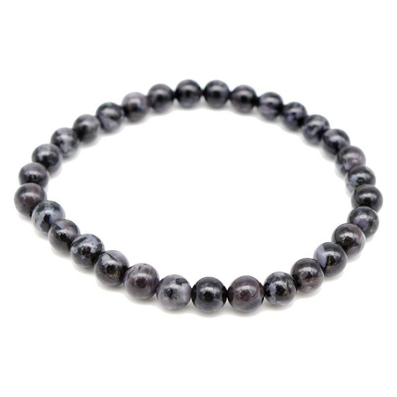 Braccialetto di perline di gabbro 6 mm