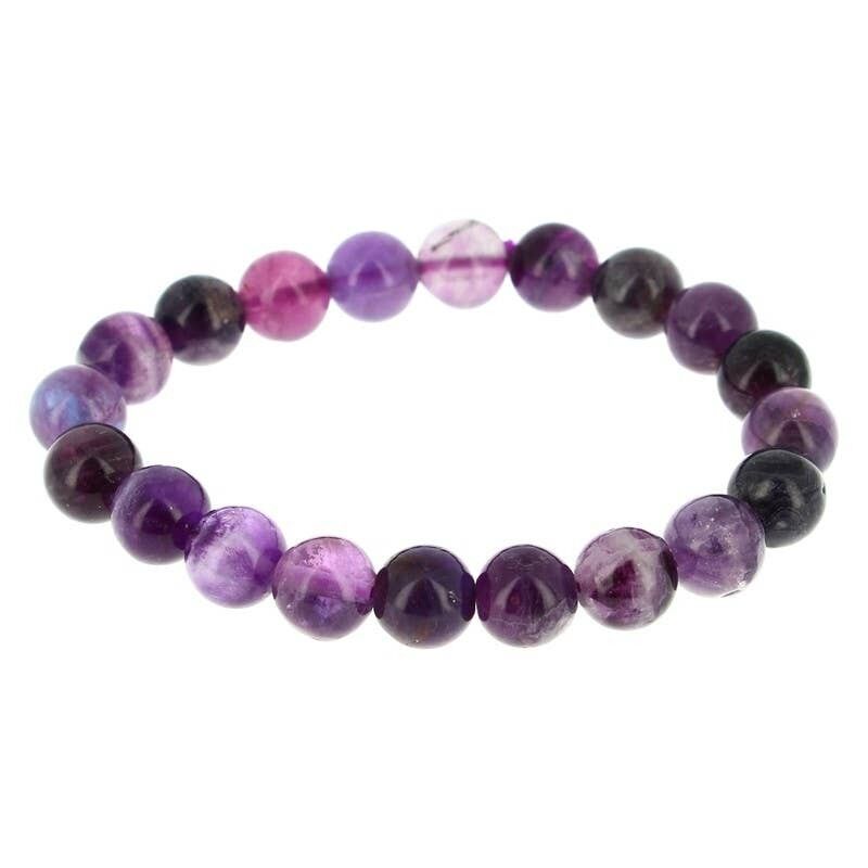 Perle di fluorite viola da 10 mm