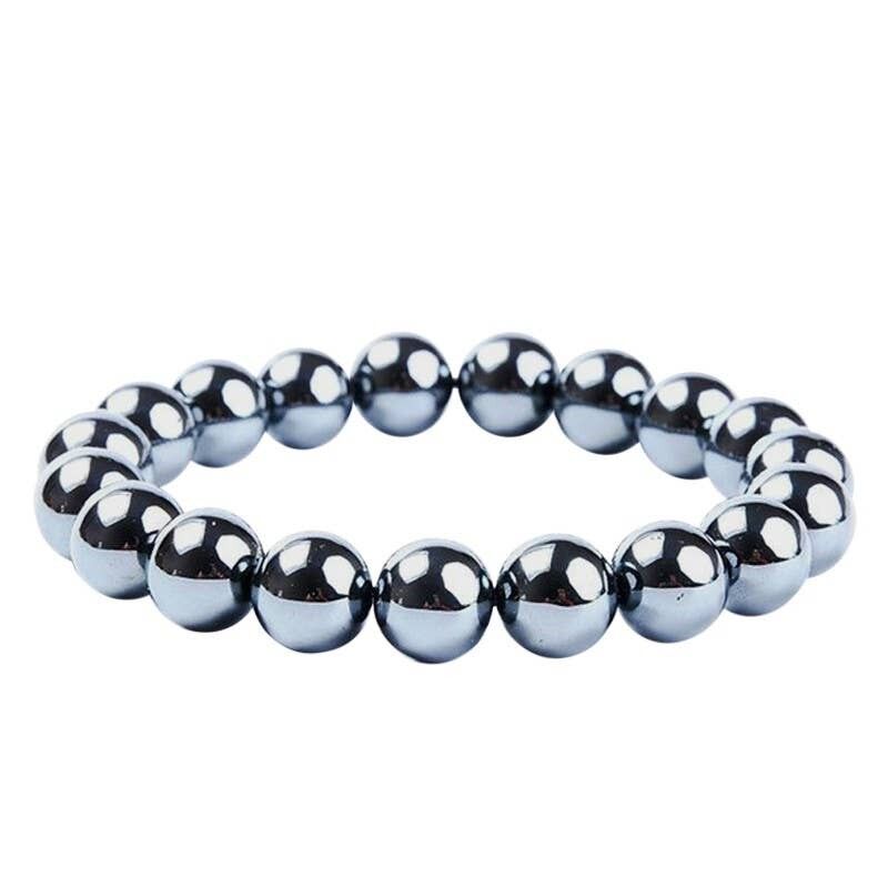 Bracciale con perline di ematite 10 mm