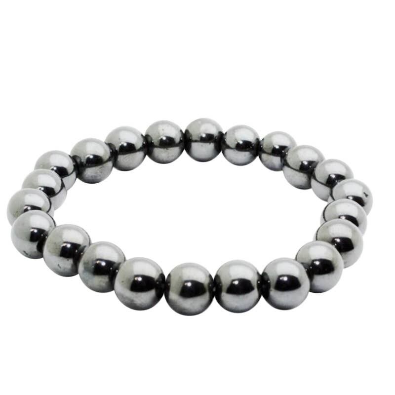 Bracciale con perline di ematite 8 mm