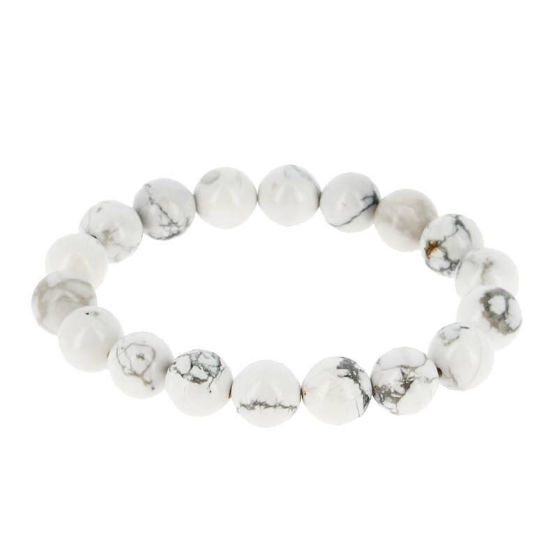 Braccialetto di perline di Howlite da 10 mm