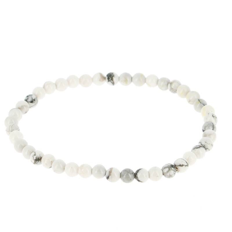 Braccialetto di perline di Howlite da 4 mm