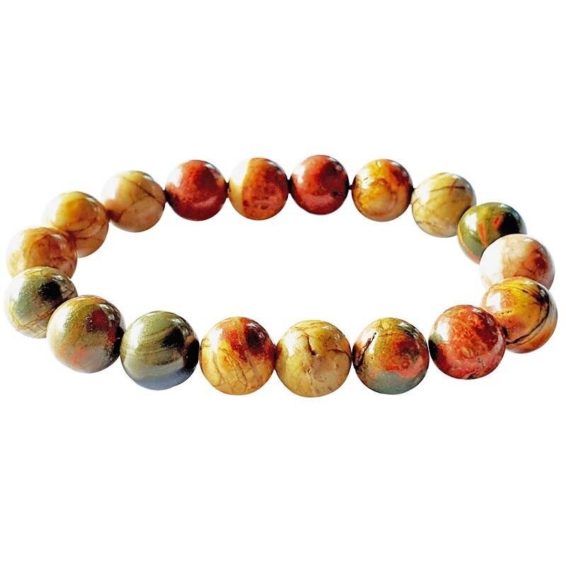 Perle di diaspro policromo (stampato) da 10 mm