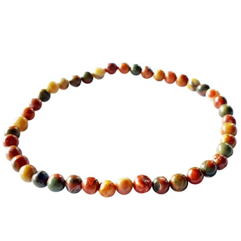 Perle di diaspro policromo (stampato) da 4 mm