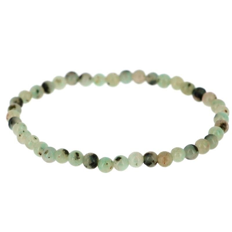 Braccialetto di perle di diaspro kiwi da 4 mm