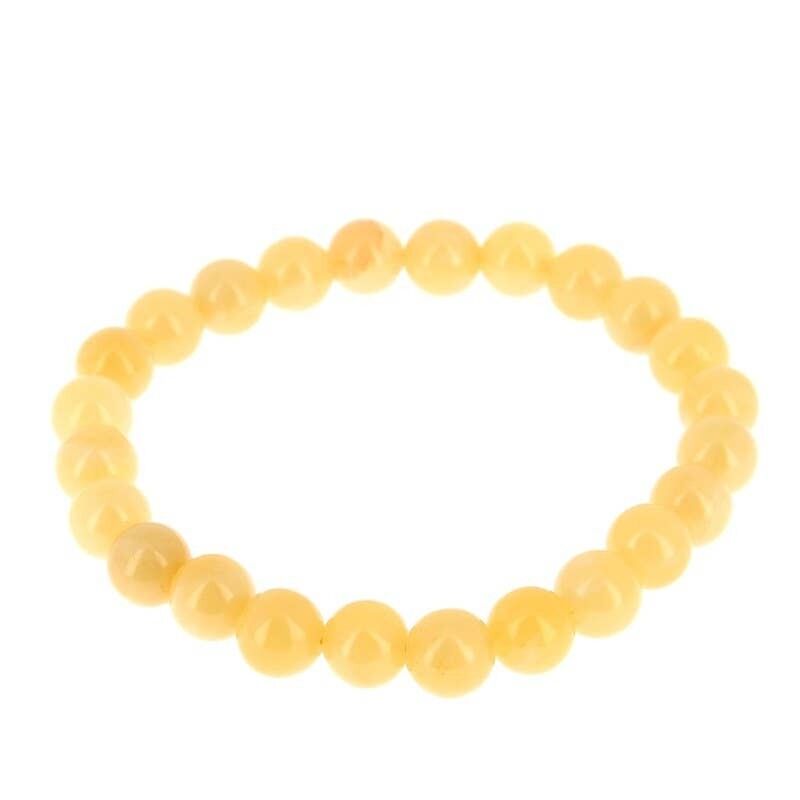 Bracciale EXTRA in giada miele da 8 mm