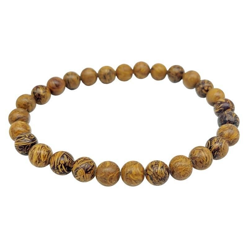 Bracciale Mariam Jasper da 6 mm (pietra calligrafica)