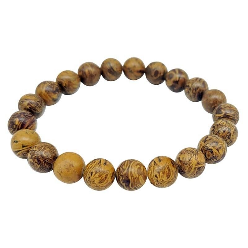 Bracciale Mariam Jasper da 8 mm (pietra calligrafica)