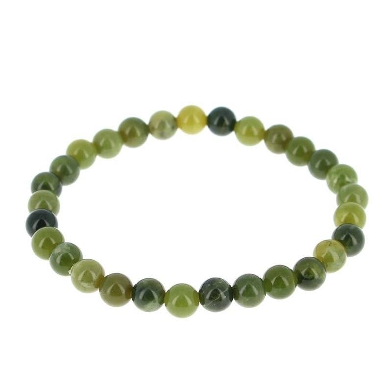 Bracciale in giada nefrite extra perline da 6 mm