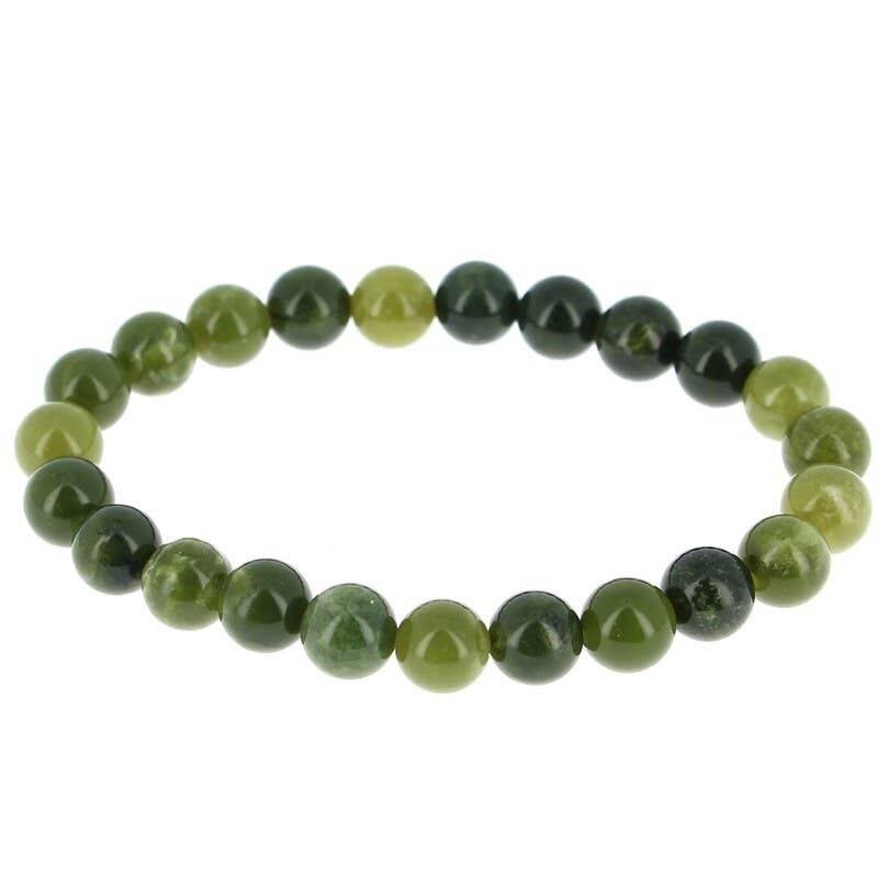 Bracciale in giada nefrite extra perline da 8 mm