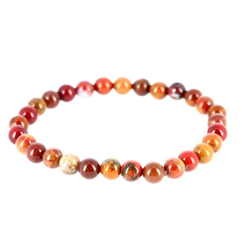 Bracciale in diaspro orbicolare da 6 mm