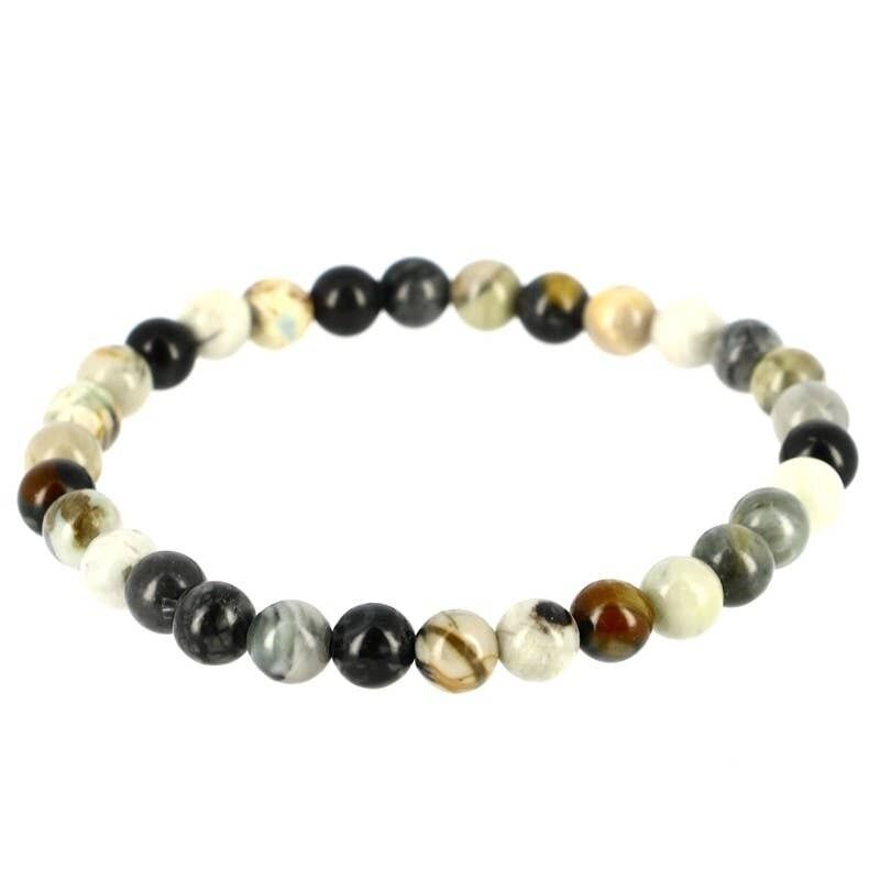 Braccialetto in diaspro Picasso americano da 6 mm