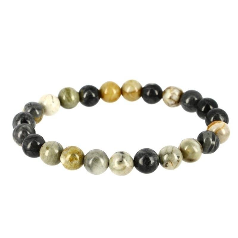 Braccialetto in diaspro Picasso americano da 8 mm