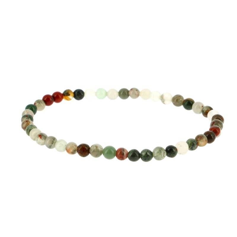 Bracciale in diaspro sanguigno da 4 mm