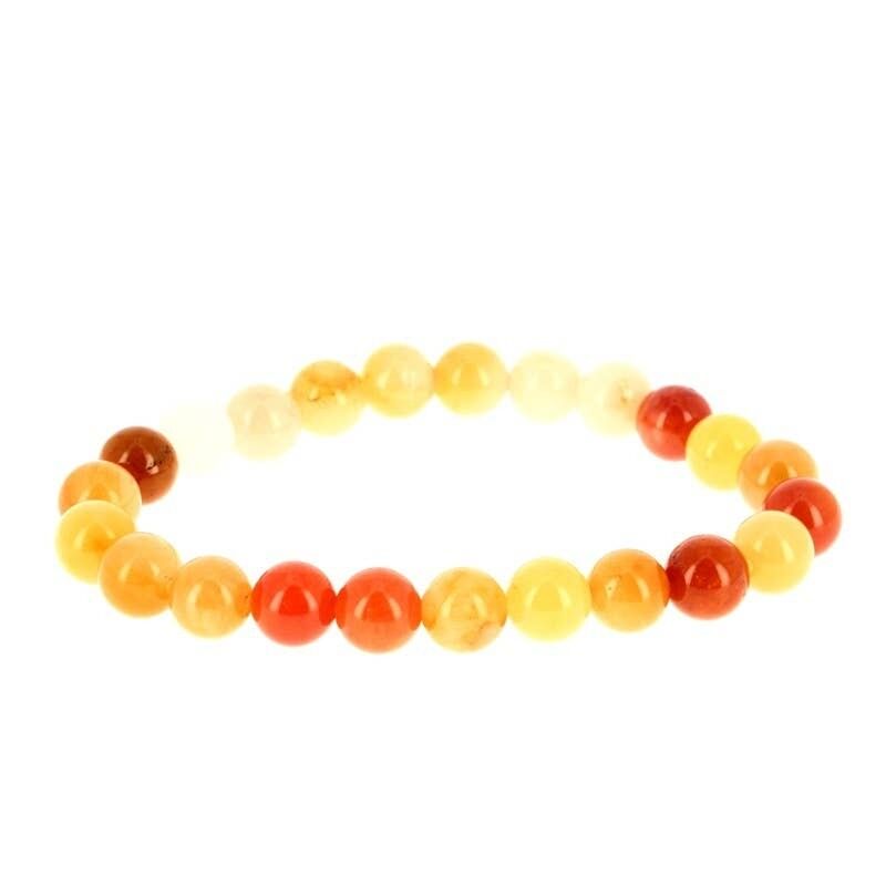 Bracciale in giada di seta dorata da 8 mm