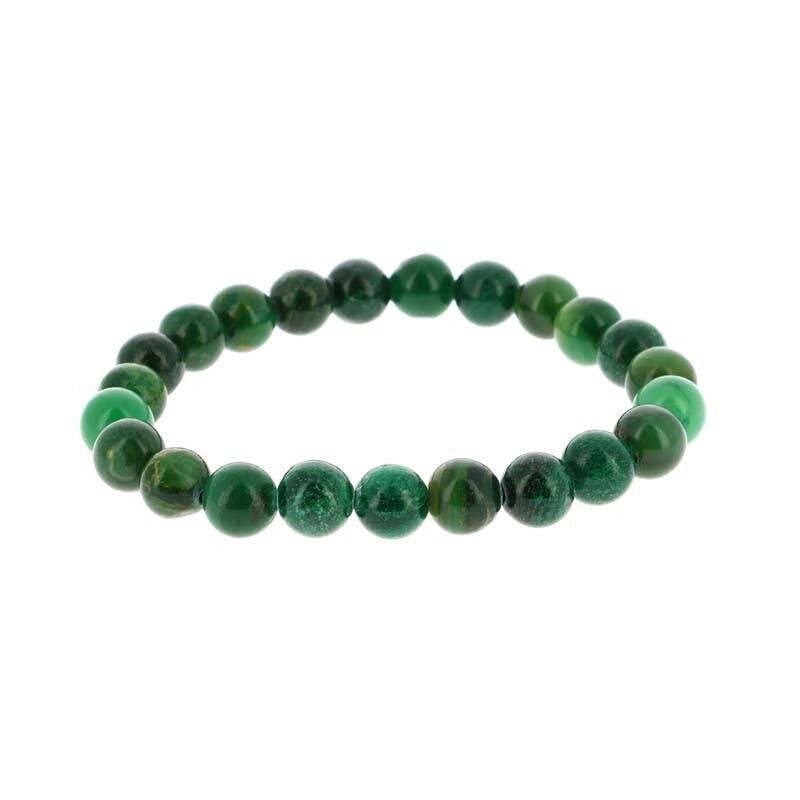 Bracciale extra in giada verde da 8 mm
