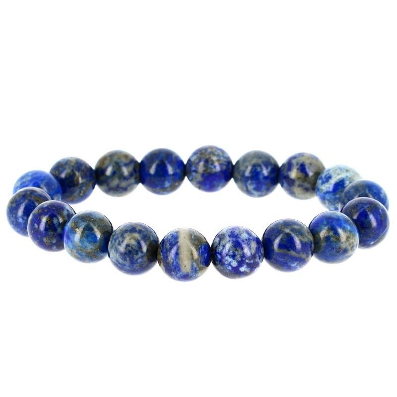 Bracciale in lapislazzuli da 10 mm