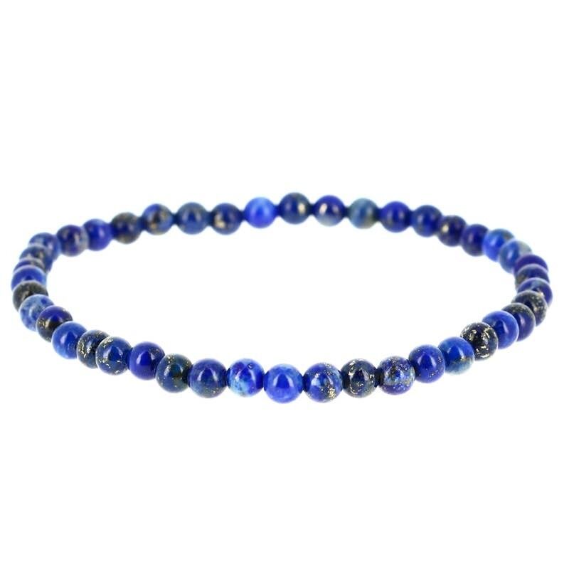 Bracciale in lapislazzuli perline da 4 mm