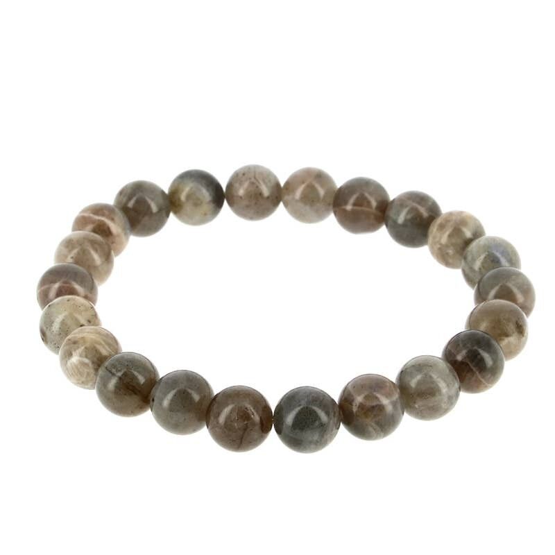 Bracciale in labradorite con perline da 8 mm