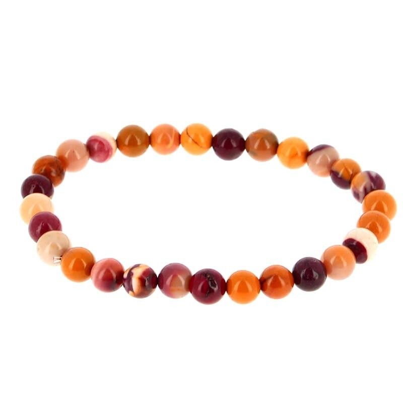 Bracciale Mookaïte Perline 6 mm