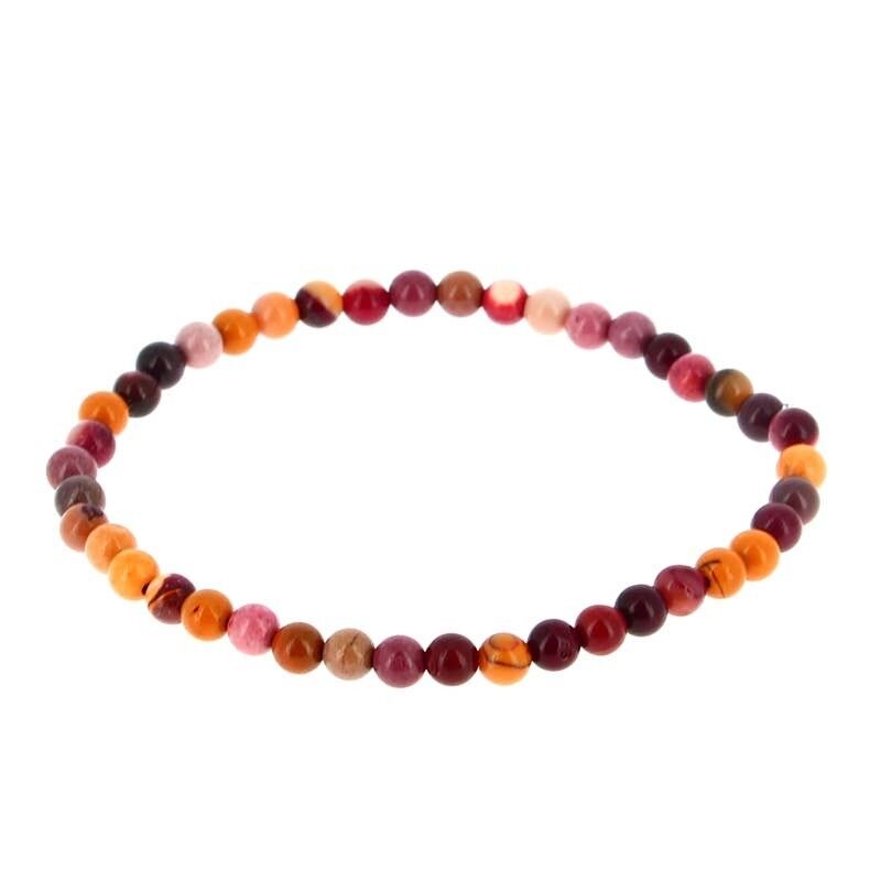 Bracciale Mookaïte perline da 4 mm