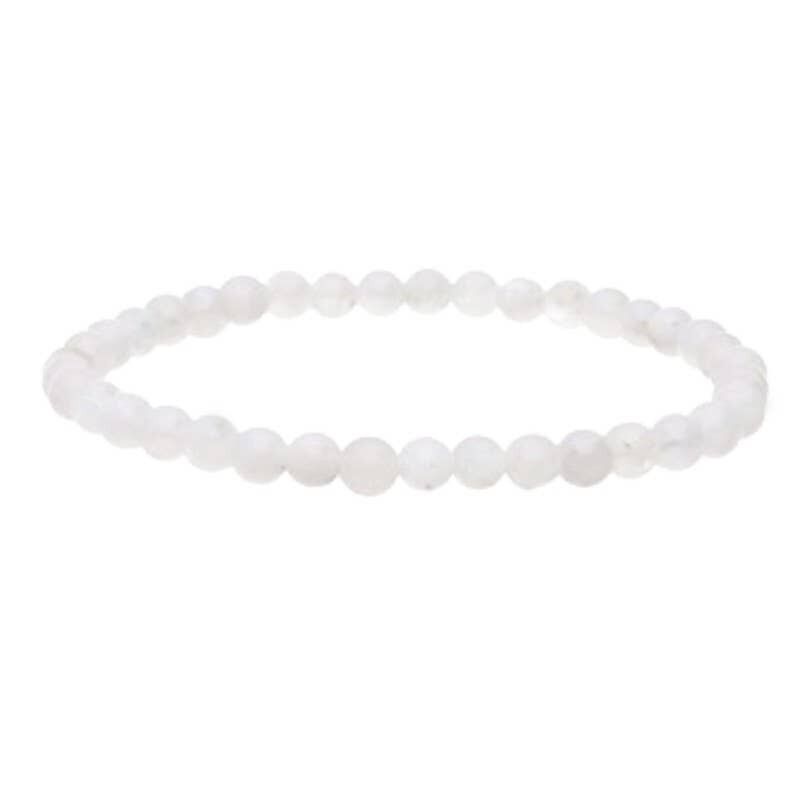 Bracciale in pietra di luna con perline da 4 mm