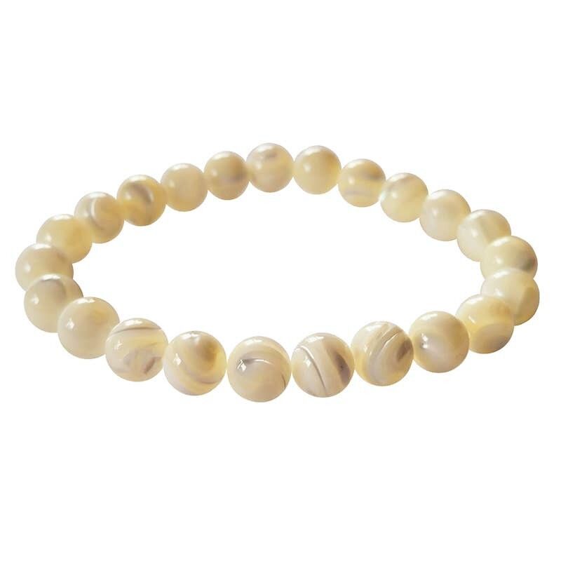 Bracciale EXTRA in madreperla con perline da 8 mm