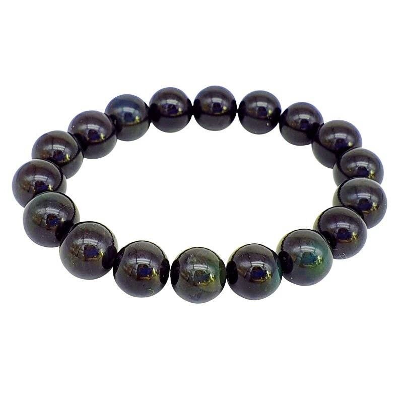 Perle di ossidiana verde occhio celeste EXTRA da 10 mm