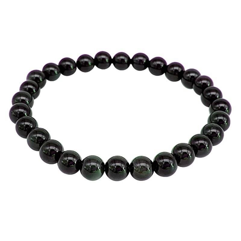 Perle di ossidiana verde occhio celeste EXTRA da 6 mm