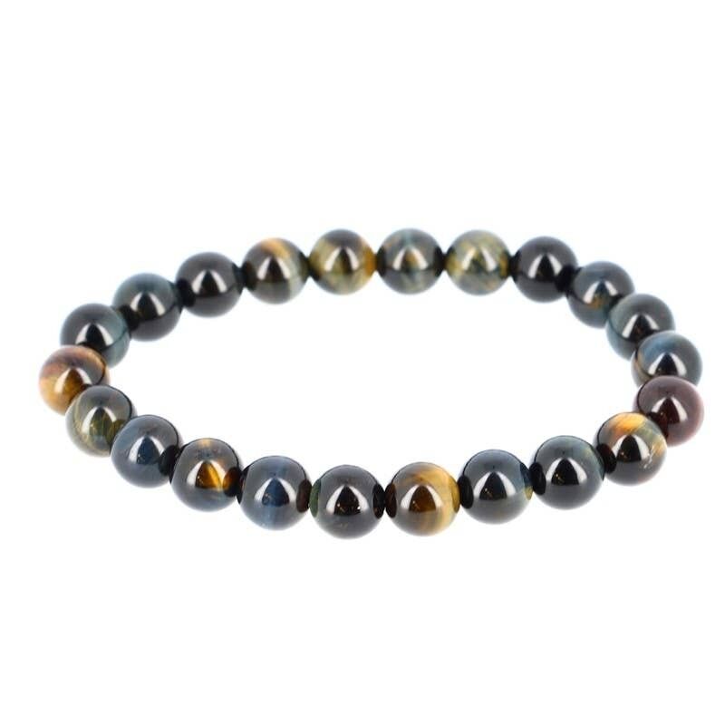 Braccialetti con perline di occhio di falco da 8 mm