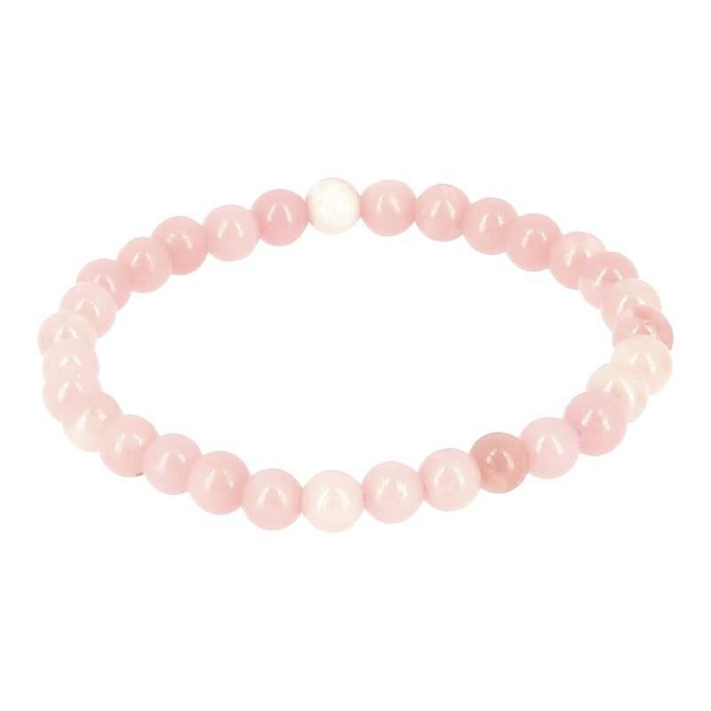 Bracciale in opale rosa da 6 mm