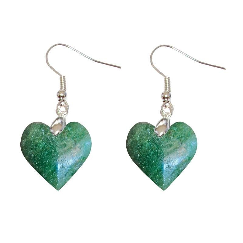 Orecchini a cuore glitter fucsia