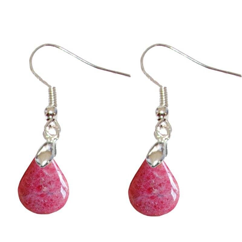 Orecchini pendenti in rodonite EXTRA