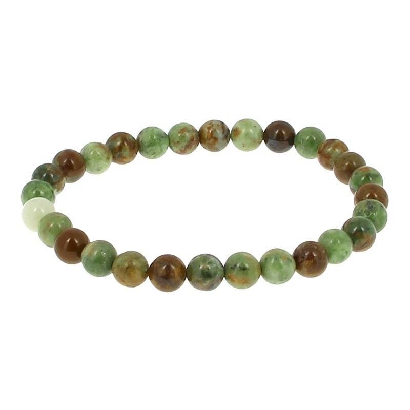 Bracciale in opale verde con perline da 6 mm