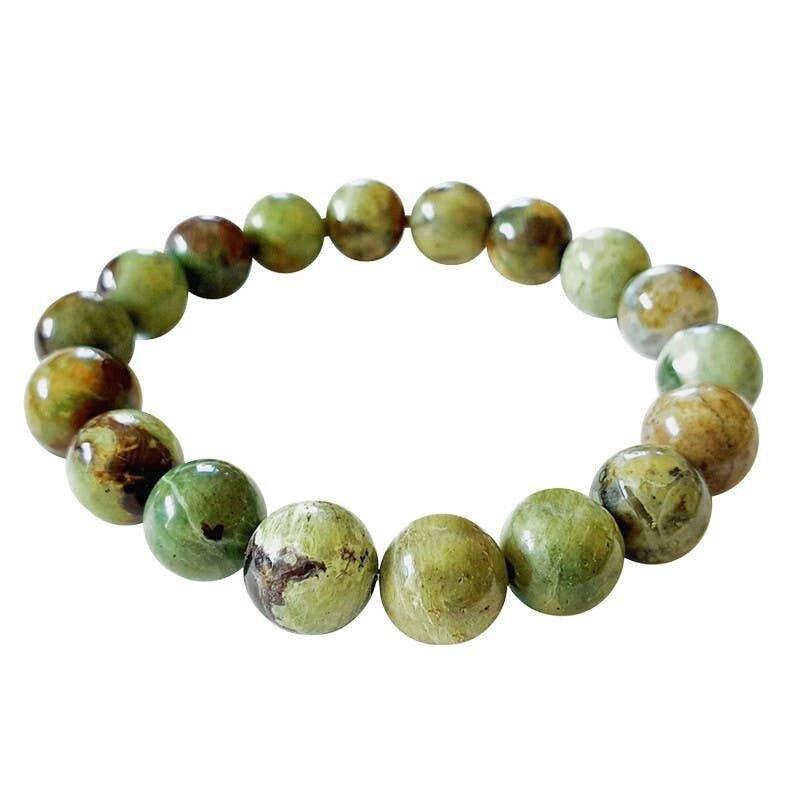 Bracciale in opale verde con perline da 10 mm