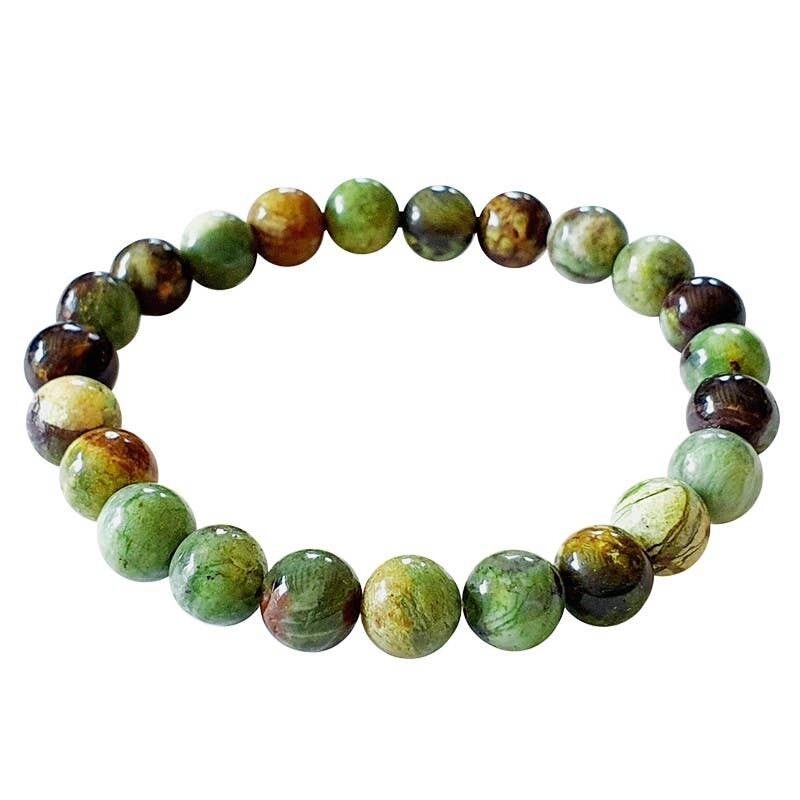 Bracciale in opale verde da 8 mm