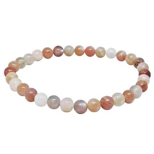 Bracciale in pietra di luna mista, perline da 6 mm
