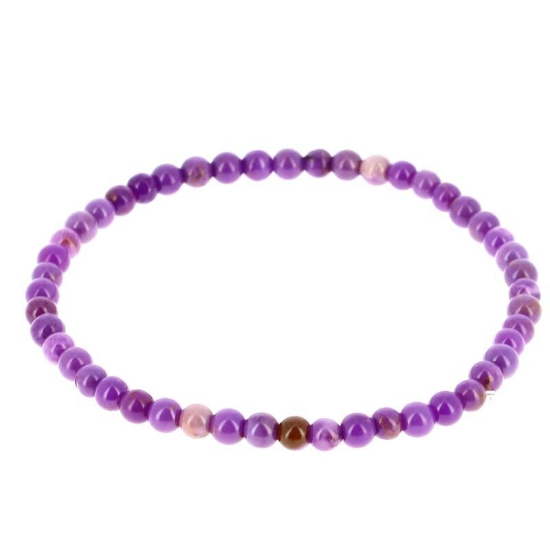 Bracciale in perle di fosfosiderite 4 mm