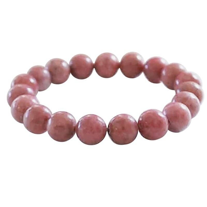Bracciale in perle di rodonite 10 mm