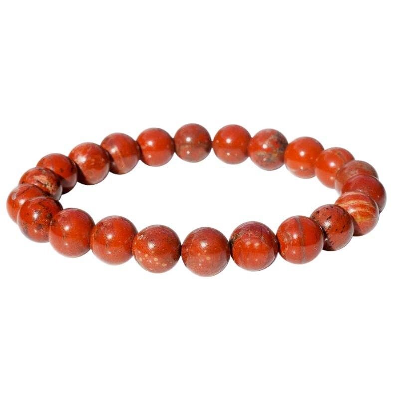 Bracciale in diaspro rosso da 8 mm